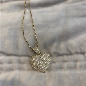 Swarovski pavé heart pendant necklace